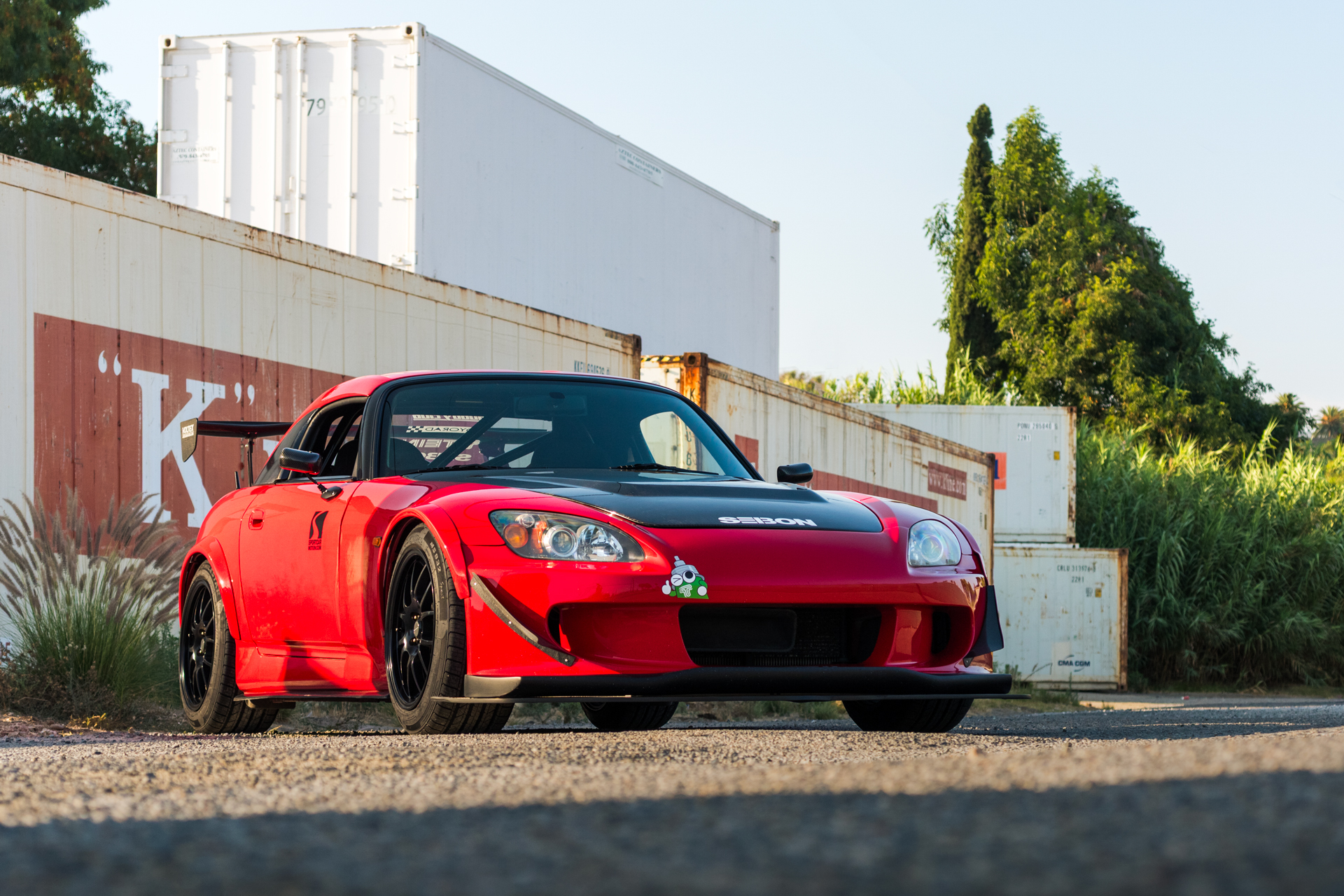 milestar ms932 sport on red honda s2000
