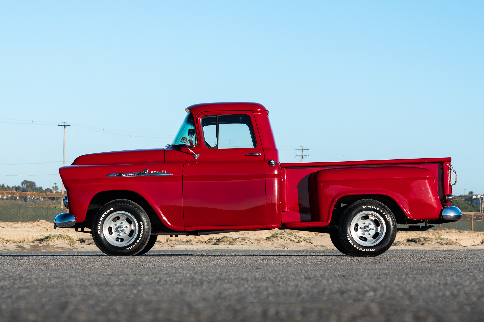 milestar streetsteel on red chevrolet apache