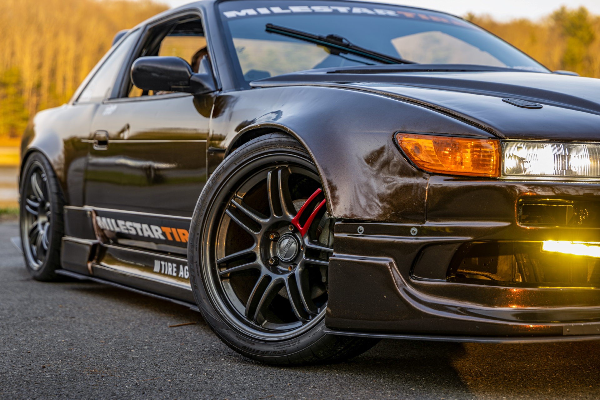 milestar interceptor rs-1 on brown nissan 240sx drift car