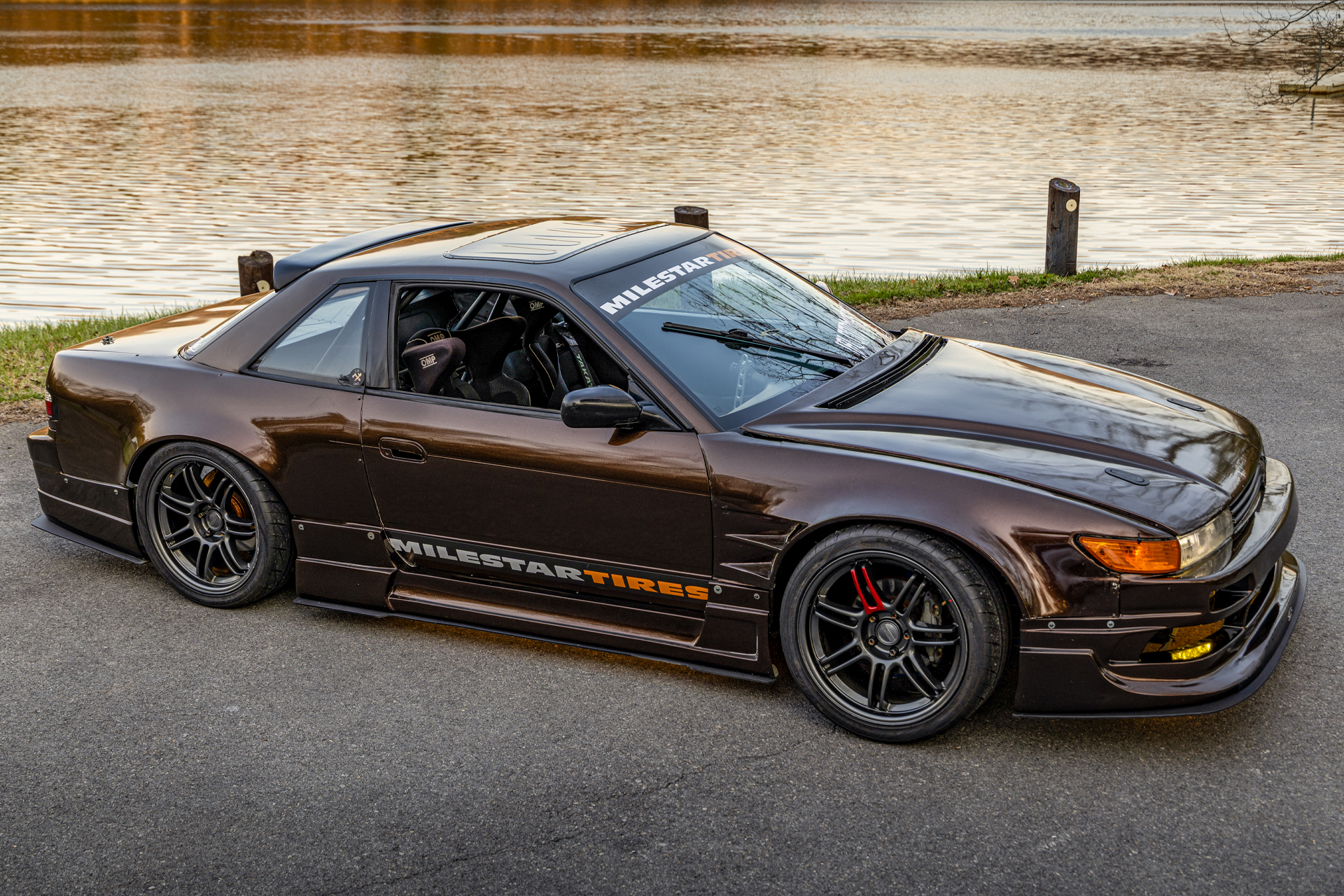 milestar interceptor rs-1 on brown nissan 240sx drift car